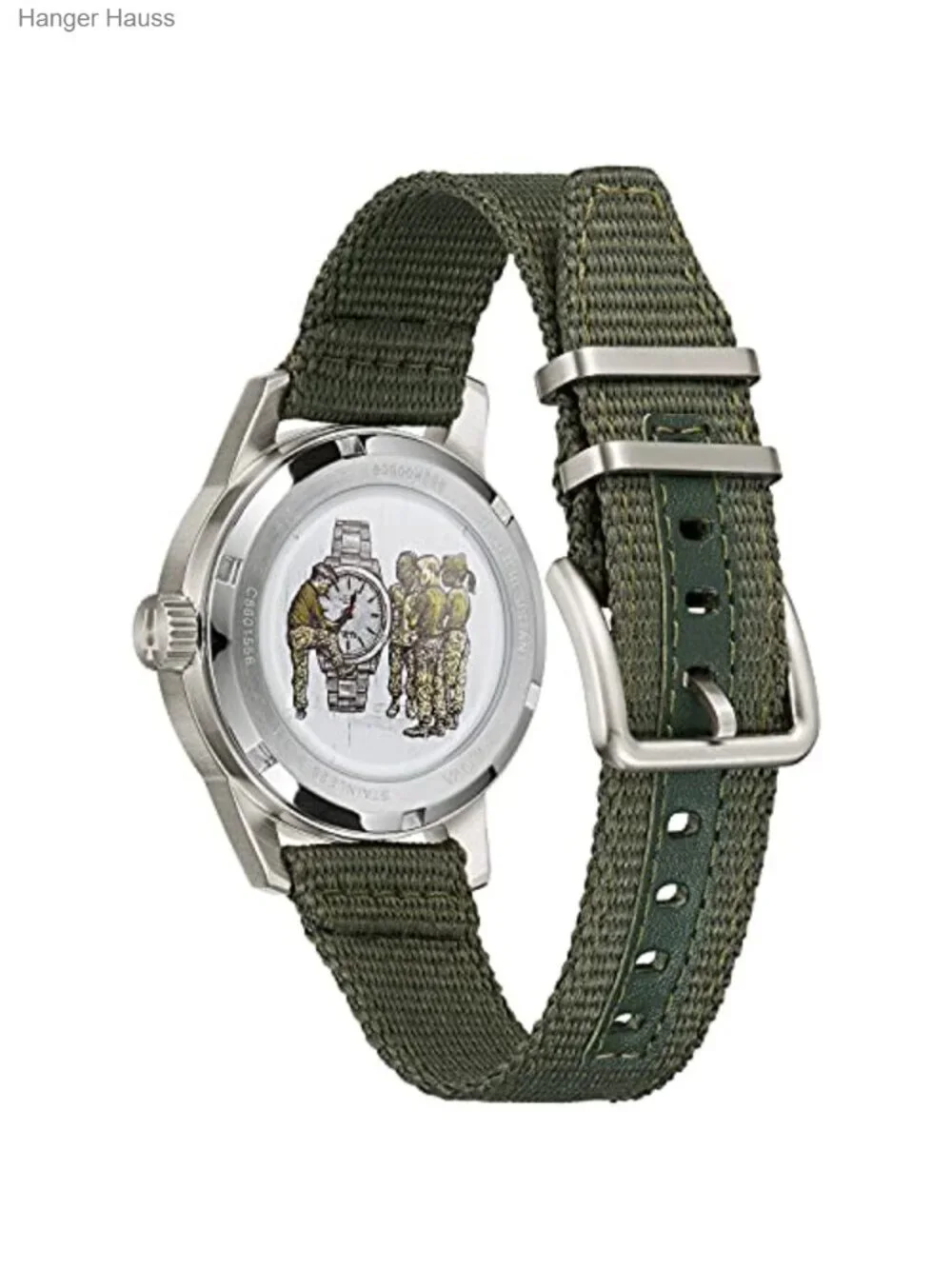 Bulova Men's Military Heritage Automatic Watch Green NATO Strap Stainless Steel